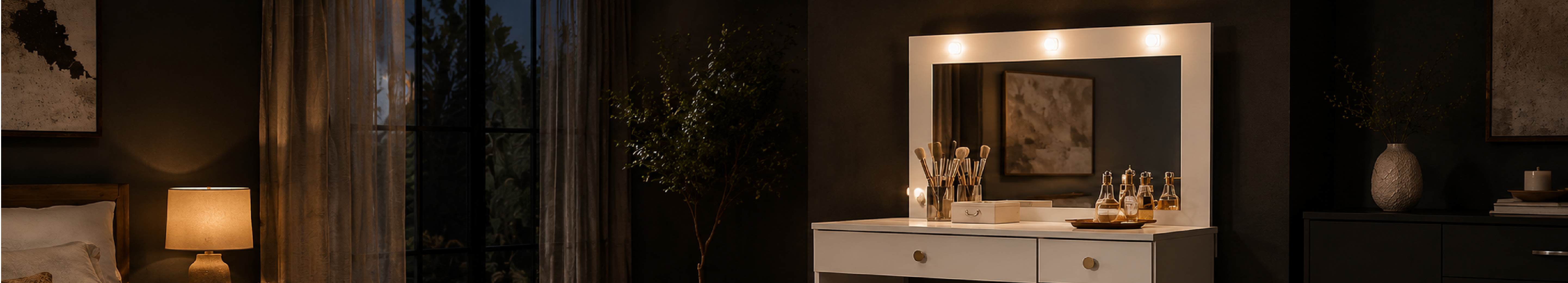 MESA DE LUZ 1 CAJON CON ESPACIO MIEL GRIS