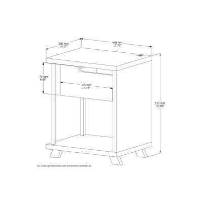 (27544)MESA DE LUZ LUXO JB1010 OFF WHITE