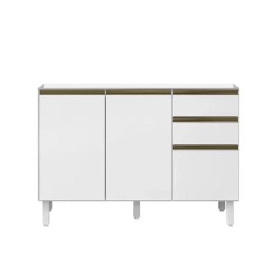 BAJO MESADA 1.20 3 CAJ. S/TAPA BL TOK/BLANCO