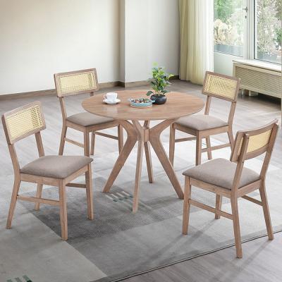COMEDOR RAFFLES 1+4- COLOR LIGHT BROWN