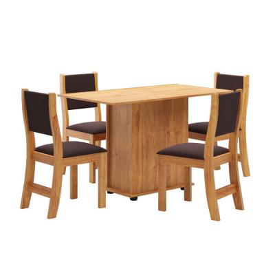 COMEDOR DIAMANTE S (MIEL) C/ 4 SILLAS SOL(BARROCO)