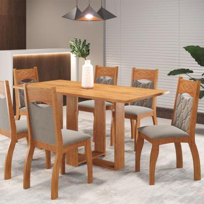 COMEDOR ELEGANCE MIEL C/6 SILLAS FLORENCA PEROLA