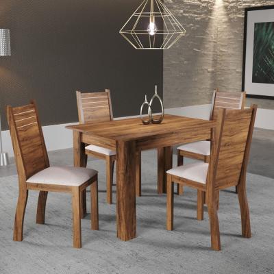 COMEDOR HORTENCIA N (FENDY) 4 SILLAS(CACAO)