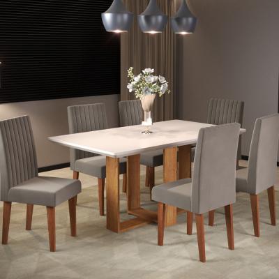 COMEDOR PALADIUM MIEL 6 SILLAS DIOR (GRAF. OFF WHITE (6B)