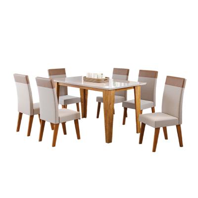 COMEDOR REQUINTE MIEL C/6 SILLA VENEZA BRONZE(6B)