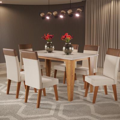 COMEDOR REQUINTE MIEL C/6 SILLA VENEZA BRONZE(6B)