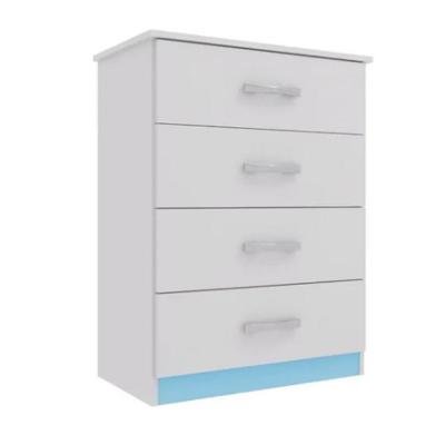COMODA 4 CAJ. BL/AZUL