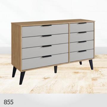 COMODA 8 CAJ.  MIEL/WHITE