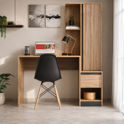 ESCRITORIO CON ARMARIO 1 CAJON MORADA ALMENDRA