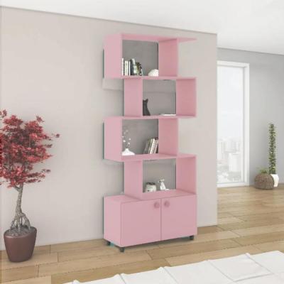 ESTANTERIA CON 2 PUERTAS ROSADA