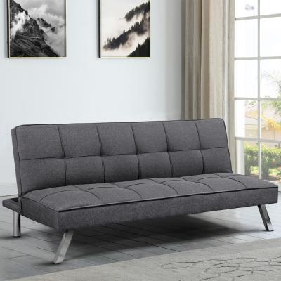 (L1757)SOFA CAMA GRIS TELA