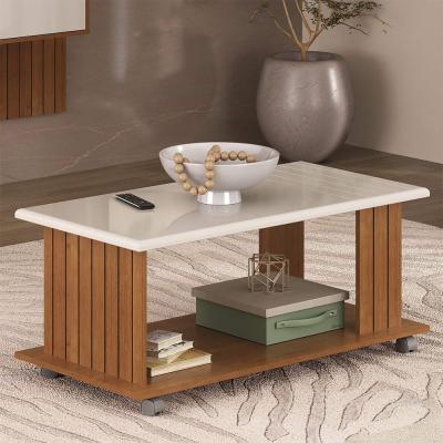MESA DE CENTRO MILA  CINAMOMO/OFF WHITE