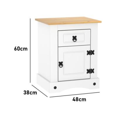 MESA DE LUZ 1 PTA 1 ESTANTE- BL
