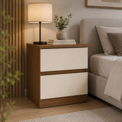 MESA DE LUZ BARI 2 CAJONES JATOBA/ARENA