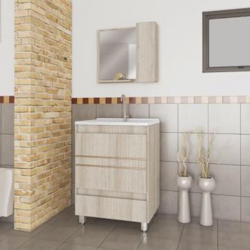 MUEBLE DE BAÑO  FLORIDA 60  BL/CARVALHO C/PATAS (3