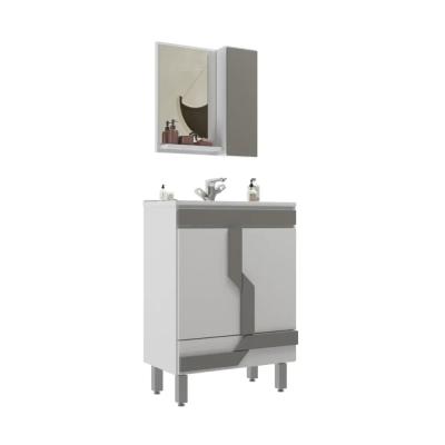 MUEBLE DE BAÑO NAVONA 60 2PTAS. 1CAJ. C/PATAS BL/CIMENTO