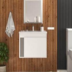 MUEBLE DE BAÑO SMART 45 1PTA. S/PATAS BL/CIMENTO