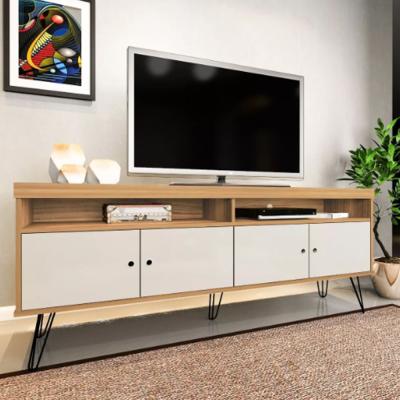RACKS LIBERTY 4 PTAS. CON PIE METALICO CARVALHO/BL