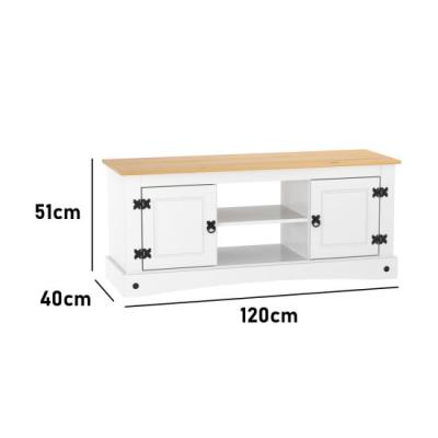 RACK 2 PUERTAS 1 ESTANTE BLANCO