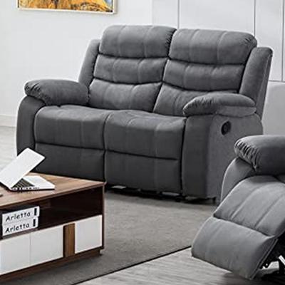 RECLINABLE BEVERLY 2 CUERPOS GRIS