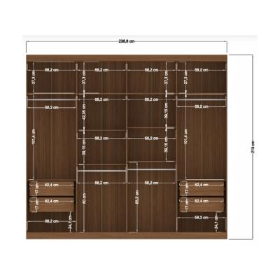 ROPERO  MASTER VIP 8.4 C/ESP , JATOBA ESPEJO 90128