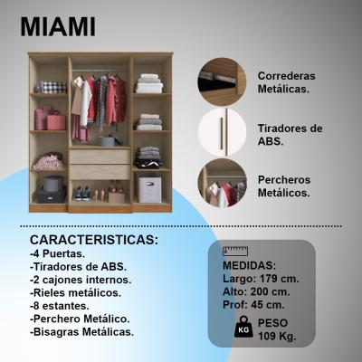 ROPERO MIAMI NOGUEIRA  SIN ESPEJO