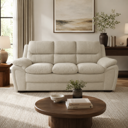 SOFA GEORGIA TAPIZADO TELA 3 CUERPOS BEIGE