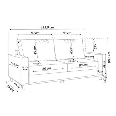 SOFA PALAZO LINHO   1.8MTS.