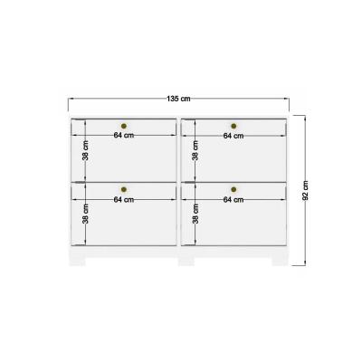 VERSATIL ZAPATERA 4PTAS.  BLANCA