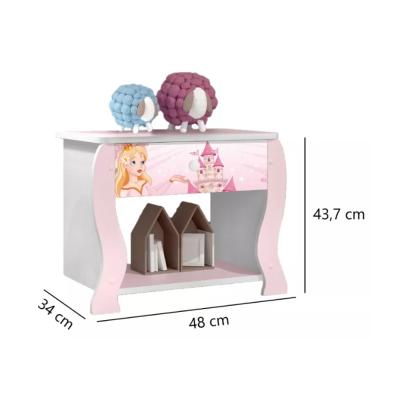 (203) MESA DE LUZ LARA PRINCESA BL/ROSA